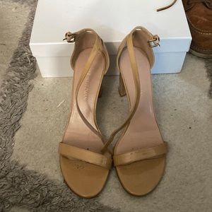 Stuart Weitzman Nude Chunky Heels Size 10M